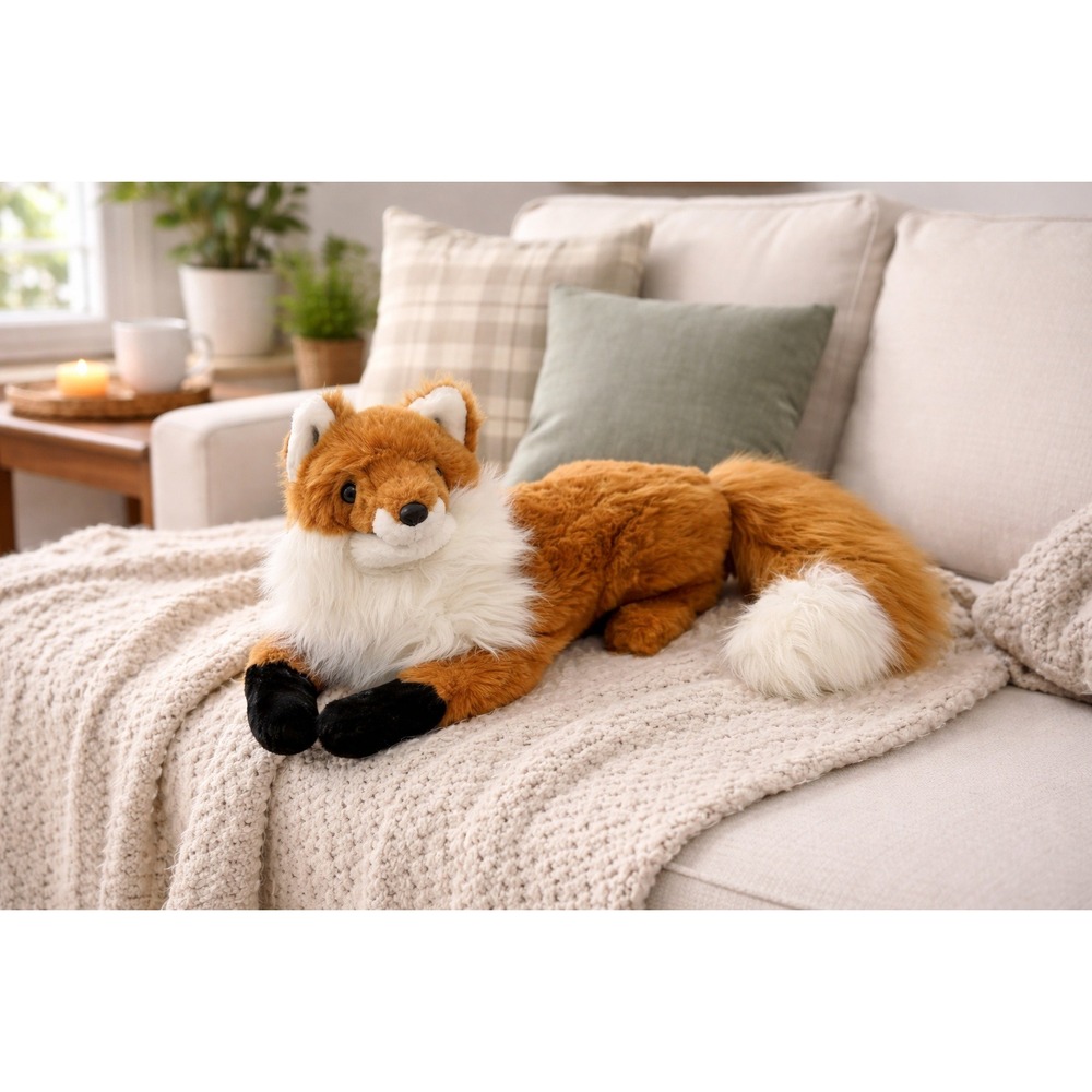 Folkmanis Fox Puppet Plush 20" Large Full Body Orange Folktails Stuffed Animal‎